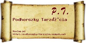 Podhorszky Tarzícia névjegykártya